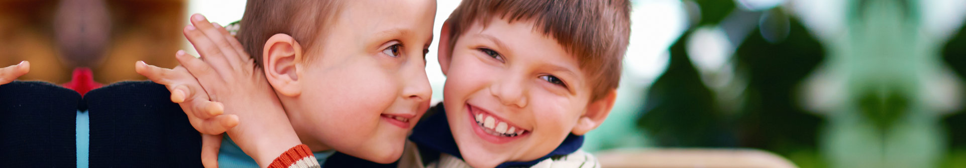 two children smiling